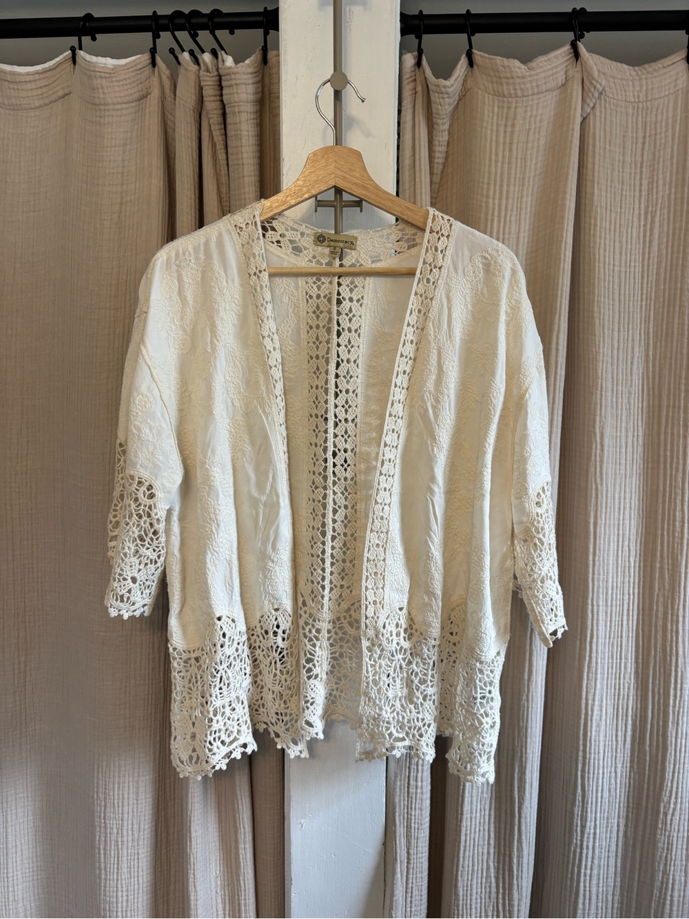 Democracy Crochet Open Blouse/Cardigan- Small